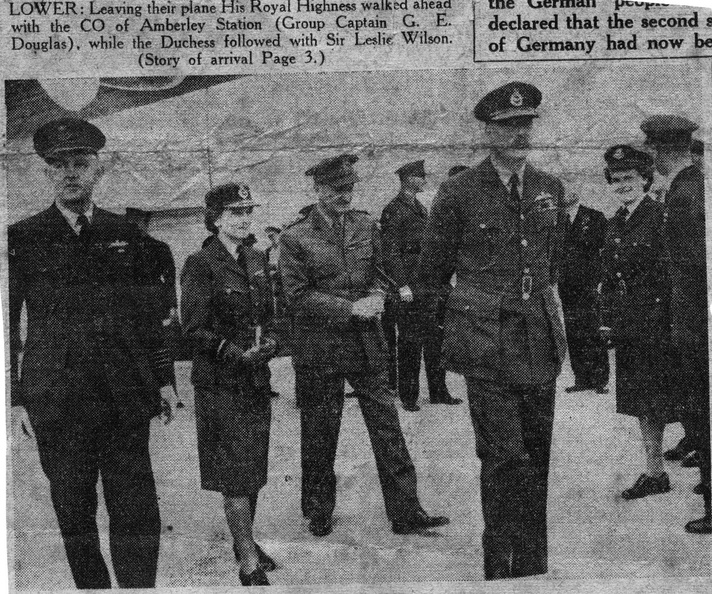 Eric Douglas left   with Duke of Gloucester  August 1945