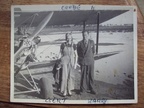 Harry (Herbert) Larkin & a young Aviatrix called Gert (haven't been able to shed light on her) standing next to the pup on Coode Island...back of photo notes straight through axle,doughnut tyres,exhaust collection ring.