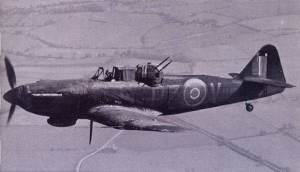 Defiant II AA436 DZ-V of 151 Sqn, RAF