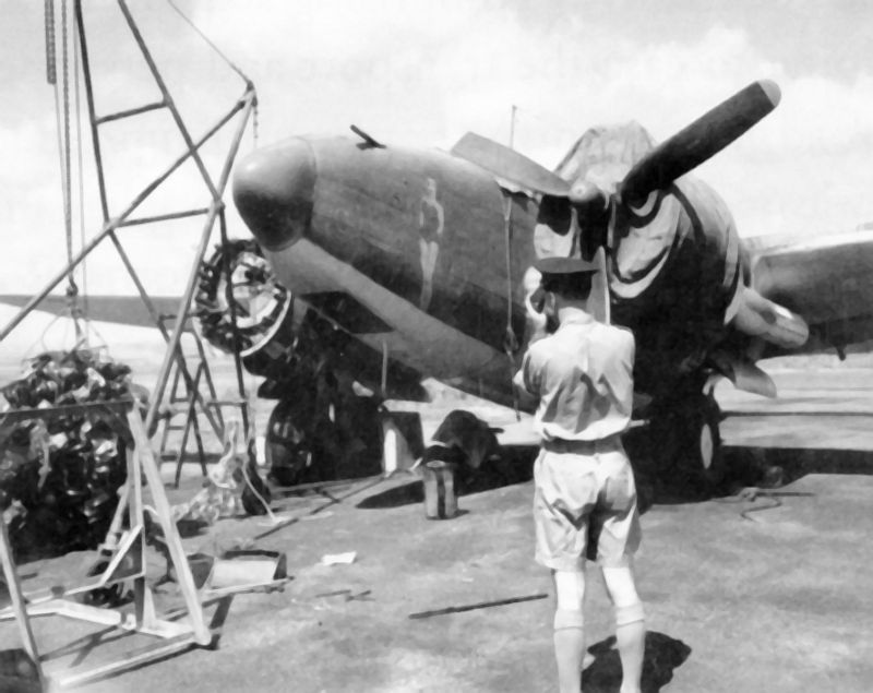 Ventura GR.V 'You Beaut', probably FP653/D. 
459 Squadron 
Gambut 
March 1944 
via Mike Mirkovic.