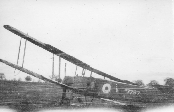 6 Squadron, AFC, Minchinhampton, Dec., 1918, Avro 504K D7787 after a landing accident. via Mike Mirkovic.