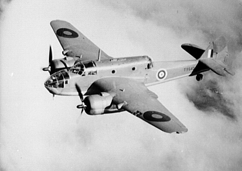 Beaufort A9-1 as T9450Image
                  digitally coloured at Photographic Training Flight,
                  RAAF Base East Sale, Victoria.