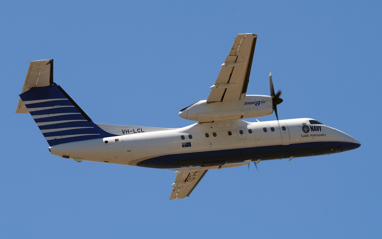 DHC-8-202Q VH-LCL  operated by the Australian Hydrographic Service by Surveillance Australia Pty Ltd
