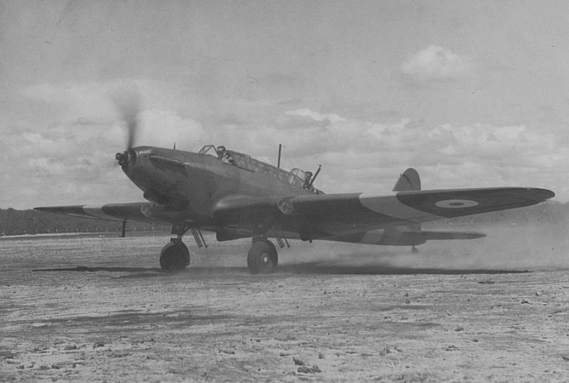Unknown Battle Mk.I take-off run, note Yellow wing stripes.
1 B.A.G.S.
Evans Head,
c.1941  
via Mike Mirkovic.