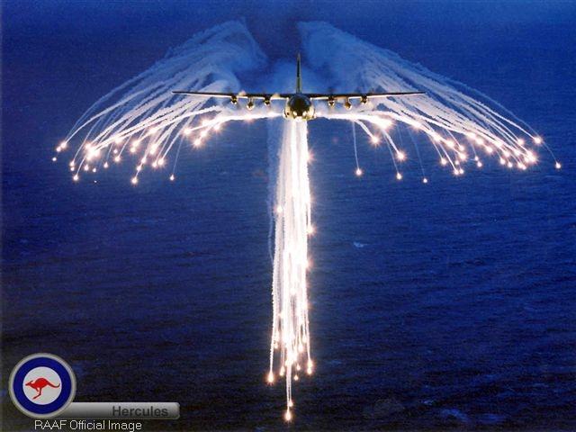 RAAF Hercules flares