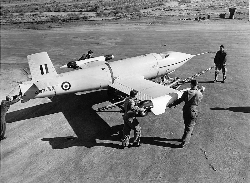 Jindivik Mk.2 A92-52.
                              A.T.U., Woomera, c.1955, via Mike
                              Mirkovic.