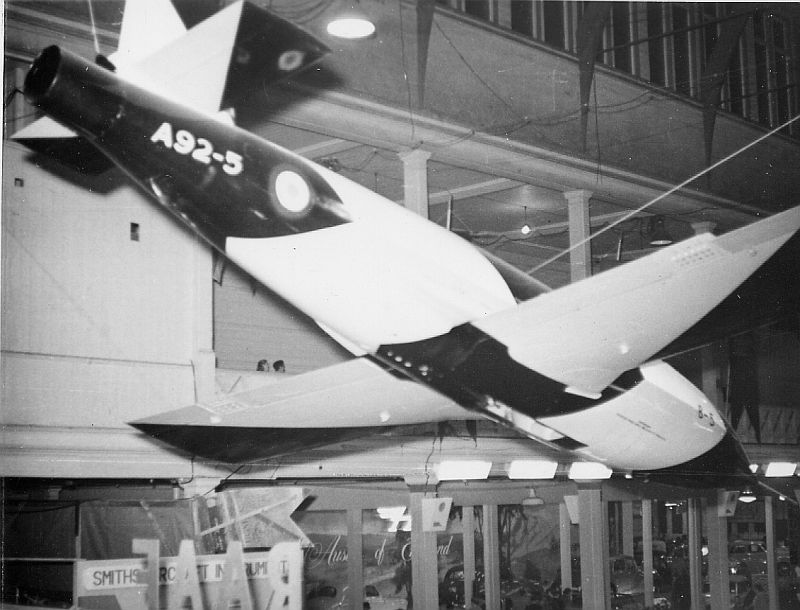 Jindivik Mk.1 A92-5,
                              Air Trials Unit, Mallala, c.1952. via Mike
                              Mirkovic.