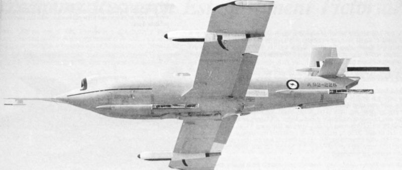Jindivik Mk.102E A92-226 during trials.
                          W.R.E., Woomera, c.1962, via Mike Mirkovic.
