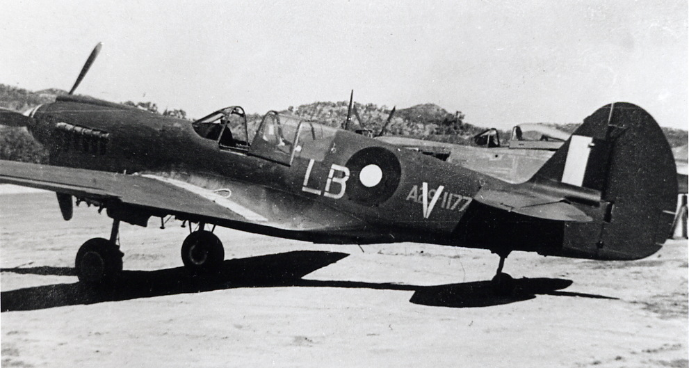 P-40N Kittyhawk A29-1177/LB-V
                  84 Squadron, Garbutt, July, 1945
                  via Mike Mirkovic.