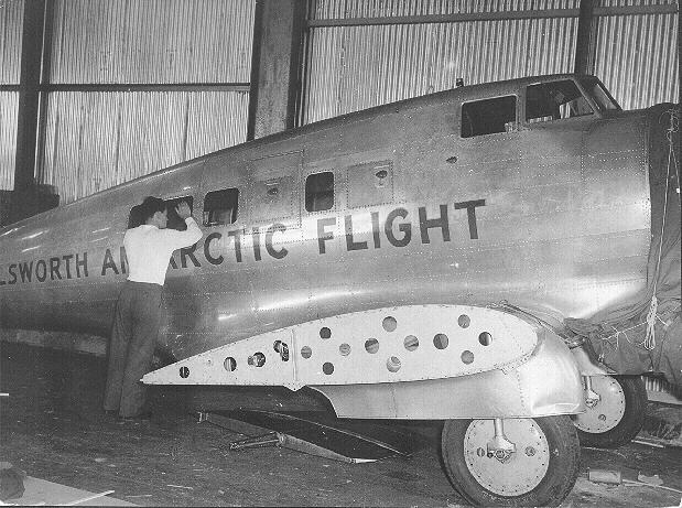 Northrop Delta NC14267 
Elsworth Antarctic Flight 
in Store 1939 RAAF Richmond 
Via Brendan Cowan