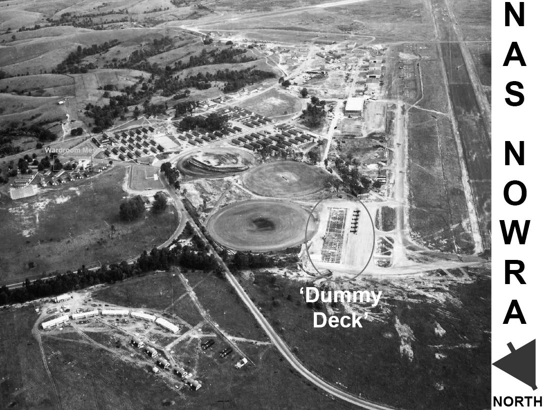 Spitfire deck handling trainers Aerial view of dummy deck at Nowra 
via Phil Thompson