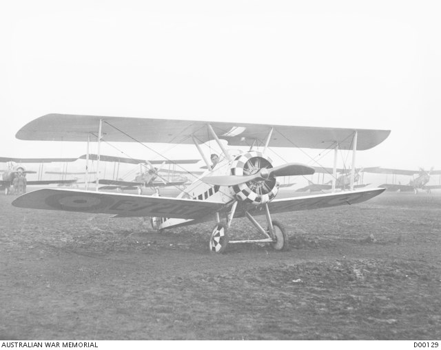 Camel 1.F.1 E7267 used by Captain A. H. Cobby DSO DFC while serving as an instructor with No. 8 (T) Squadron AWM D00129 via Brendan Cowan