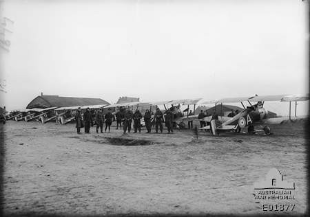 Camels of 4 Sqn Nord Pas de Calais 24 March 1918 AWM E01877 via Brendan Cowan