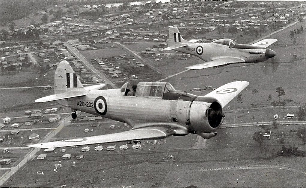 Wirraway A20-202 
Mustang A68-138 
Photo Lionel Potts 
via Bruce Potts
